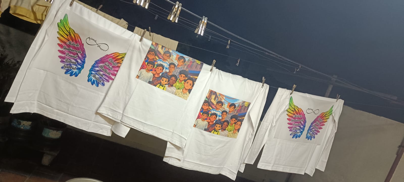 Team order T-shirt print output sample